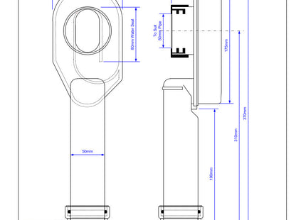 McAlpine HCUS50UK Urinal Bowl Syphonic 'S' Trap