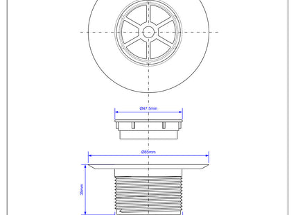 McAlpine STW85GP Standard Waste for STW 1½" Shower Traps