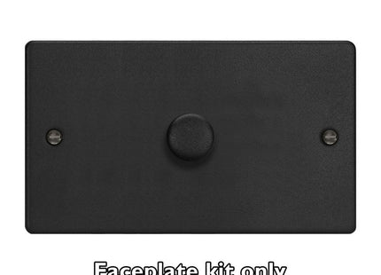 Varilight 1-Gang Matrix Kit For Rotary Dimmers (Twin Plate)  Matt Black