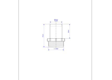 McAlpine S9 Pushfit BSP Screwed Overflow Adaptor
