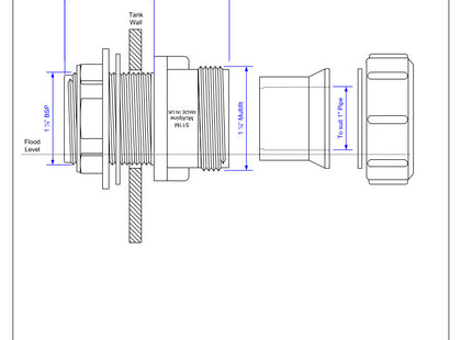 McAlpine H11M Multifit Straight Tank Connector