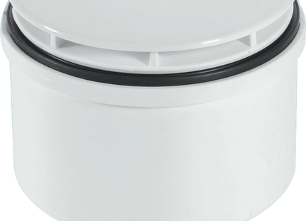 McAlpine ST90WH10-V 90mm x 50mm Water Seal Shower Trap with 2" Universal Vertical Outlet with removable 110mm Flange.