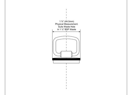 McAlpine CP2H Chrome Plated Plastic Plug with Handle and Rubber Seal