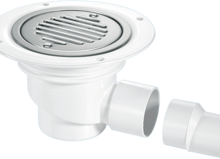 McAlpine TSG1SS-SL-SC 75mm Water Seal Gully with Horizontal Outlet for Sheet Flooring