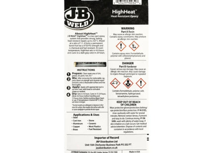 J-B Weld HighHeat Epoxy Syringe 25ml