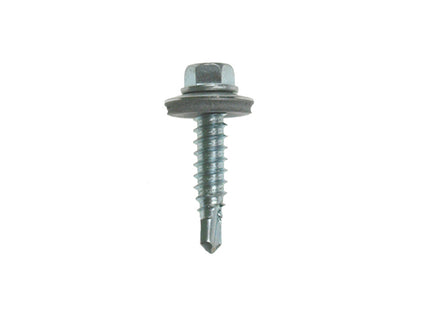 JCP Fixings Metalfix Stitching Screws 16mm Washer DIN 7504K Bright Zinc Plated - 6.3 x 22mm (Box of 100)