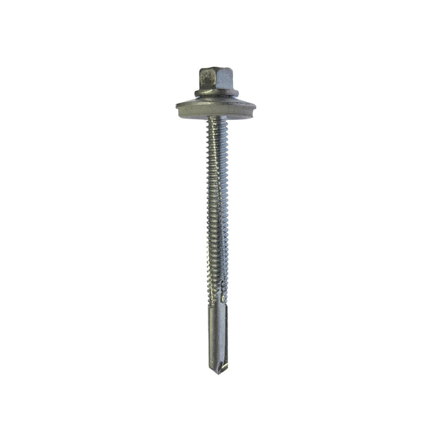 JCP Fixings Metalfix Self-Drilling Screws Heavy Section DIN 7504K 16mm Washer Bright Zinc Plated - 5.5 x 40mm (Box of 100)