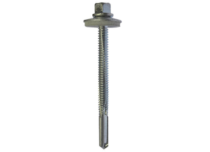 JCP Fixings Metalfix Self-Drilling Screws Heavy Section DIN 7504K 16mm Washer Bright Zinc Plated - 5.5 x 32mm (Box of 100)