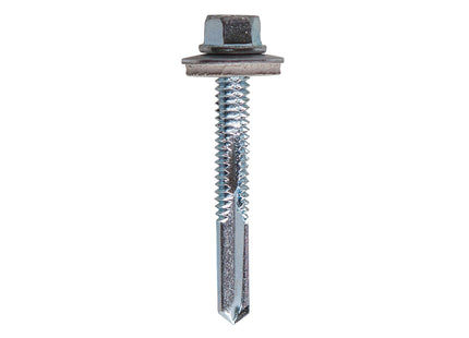 JCP Fixings A2-304 Stainless Steel Metalfix Self-Drilling Screws Heavy Section 16mm Washer - 5.5 x 50mm (Box of 100)