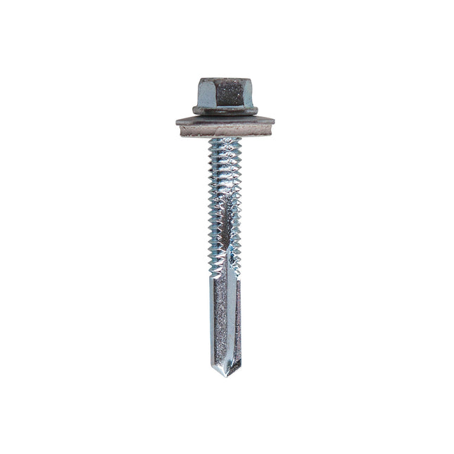 JCP Fixings A2-304 Stainless Steel Metalfix Self-Drilling Screws Heavy Section 16mm Washer - 5.5 x 50mm (Box of 100)