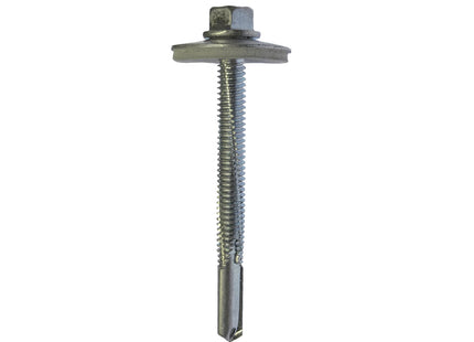 JCP Fixings A2-304 Stainless Steel Metalfix Self-Drilling Screws Light Section 16mm Washer - 5.5 x 38mm (Box of 100)