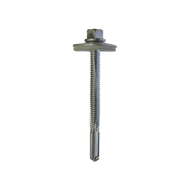 JCP Fixings Metalfix Self-Drilling Screws Heavy Section DIN 7504K 19mm Washer Bright Zinc Plated - 5.5 x 22mm (Box of 100)
