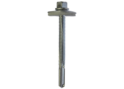 JCP Fixings Metalfix Self-Drilling Screws Heavy Section DIN 7504K 19mm Washer Bright Zinc Plated - 5.5 x 100mm (Box of 100)