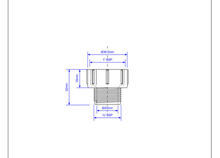 McAlpine S12D 1" BSP Female x BSP Male Coupling