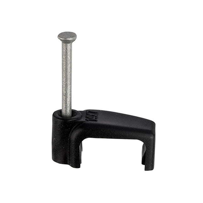 Unifix Black Fte Cable Clips - 6.0mm (14 x 7Mm) (Box of 100)