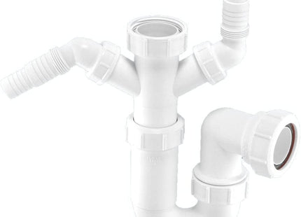 McAlpine WM11 75mm Water Seal Adjustable Inlet Tubular Swivel 'P' Trap (Pack of 3)