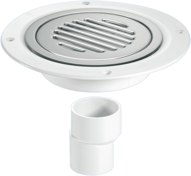 McAlpine USG2SS-SL-NSC Untrapped Gully, Clamp Ring and Cover Plate, 2" Vertical Outlet and 2" x 1½" Socket Reducer