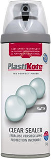 Plastikote Twist & Spray Satin Clear Sealer 400Ml