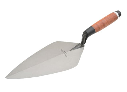 Marshalltown 34L Wide London Pattern Brick Trowel Leather Handle 11In