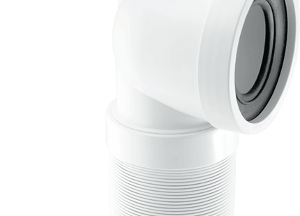 McAlpine WC-CON8FV 90° Flexible WC Connector with Universal Vent Boss