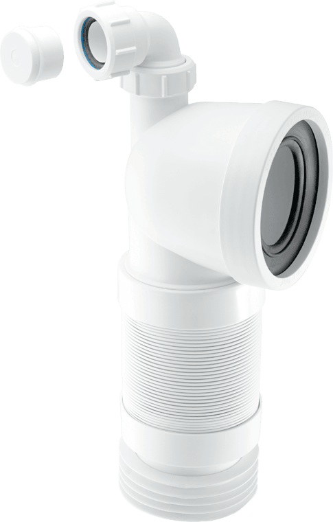 McAlpine WC-CON8FV 90° Flexible WC Connector with Universal Vent Boss