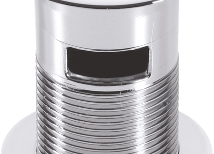 McAlpine BW1A 1¼" Chrome Plated Plastic Basin Waste - Backnut Model: 60mm Flange x 3½" Tail with Plug
