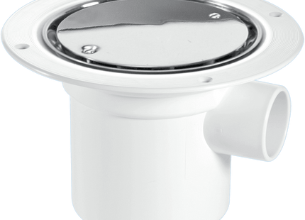 McAlpine TSG3SS 75mm Water Seal Trapped Gully, Clamp Ring and Cover Plate, 1½" Side Inlet for waste pipe and 110mmØ or 1½" Vertical Outlet