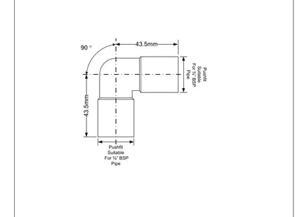 McAlpine R2 ¾" 90° Overflow Bend