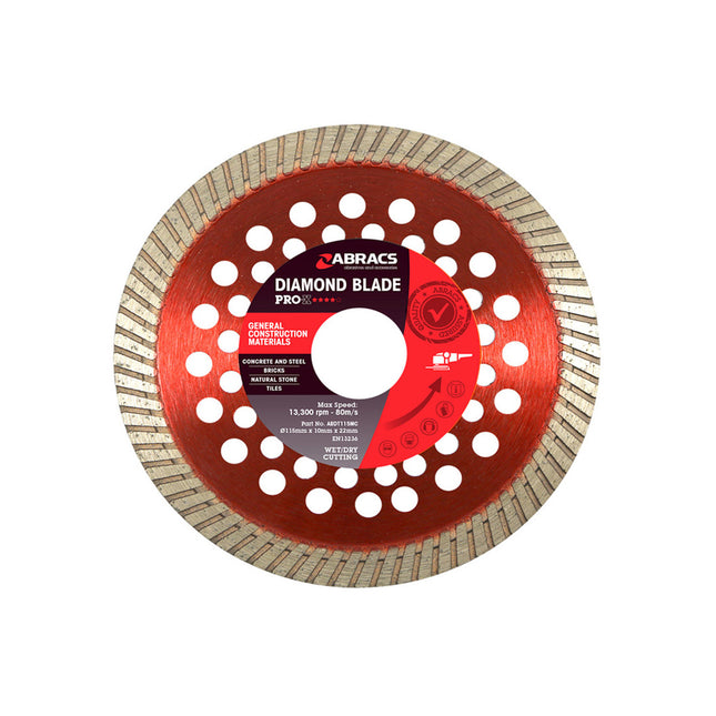 Abracs Diamond Blade Pro 115mm for General Construction - ABABDT115M