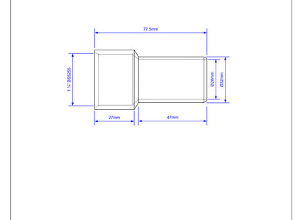 McAlpine ABSCON-32x1.25 32mm ABS Solvent Weld Adaptor