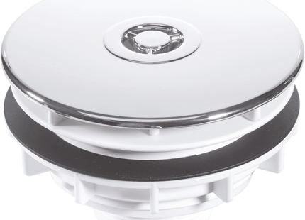 McAlpine SWHF3-CP High Flow Shower Waste: 110mm Chrome Plated Plastic Flange x 56mm Tail: Top Access: Backnut Model