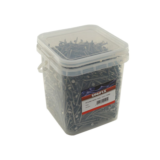Unifix Bright Round Wire Nails 100 x 4.50mm - 10Kg Tub