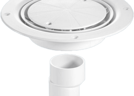 McAlpine USG2WH Untrapped Gully, Clamp Ring and Cover Plate, 2" Vertical Outlet and 2" x 1½" Socket Reducer