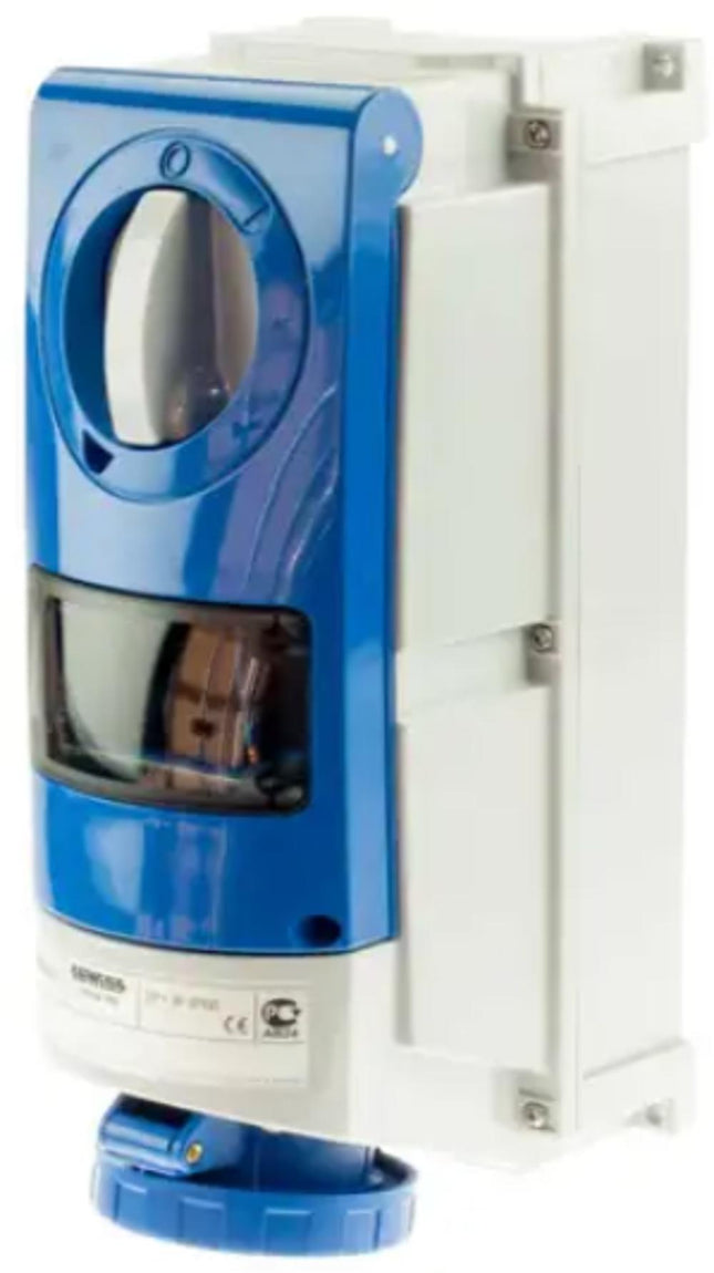 Gewiss 32A 2 Pole + Earth 230V Interlocked Switched With Rcd Compartment Ip66