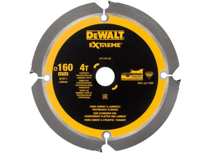 DEWALT Extreme Pcd Fibre Cement Saw Blade 160 X 20Mm X 4T