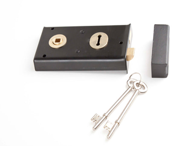 Owlett-Jaton Easy Reverse Narrow Style Rimlock Reverse Black to Differ - 140mm x 76mm - Kx131 (Box of 10)