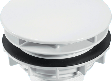 McAlpine SWHF3-WH High Flow Shower Waste: 110mm Chrome Plated Plastic Flange x 56mm Tail: Top Access: Backnut Model