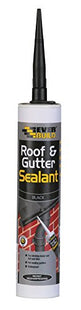 Everbuild Everflex Roof and Gutter Sealant, Butyl-Based Sealant and Adhesive for Roofing, Excellent Weathering Properties Black 295 ml (Pack of 12)