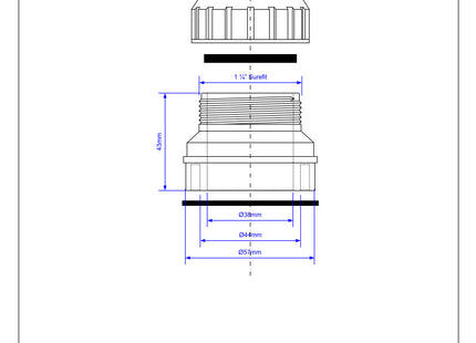 McAlpine S26L 2" x 1¼" Reducer for Surefit Fittings