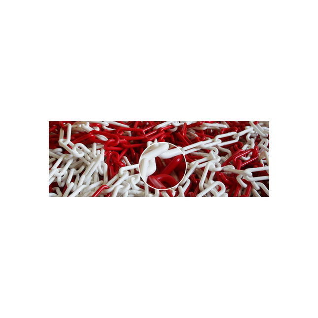 Chain Products Plastic Chain (Reel) Red/White 6m x 38mm x 30m - 9TQCHAIN/205