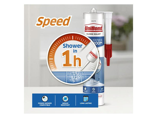 Unibond Speed Seal Shower/Bathroom Clear 300Ml