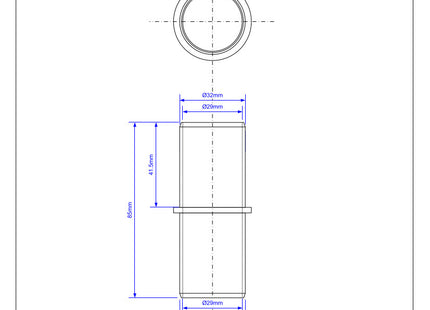 McAlpine S18 1¼" Pushfit Straight Overflow Connector