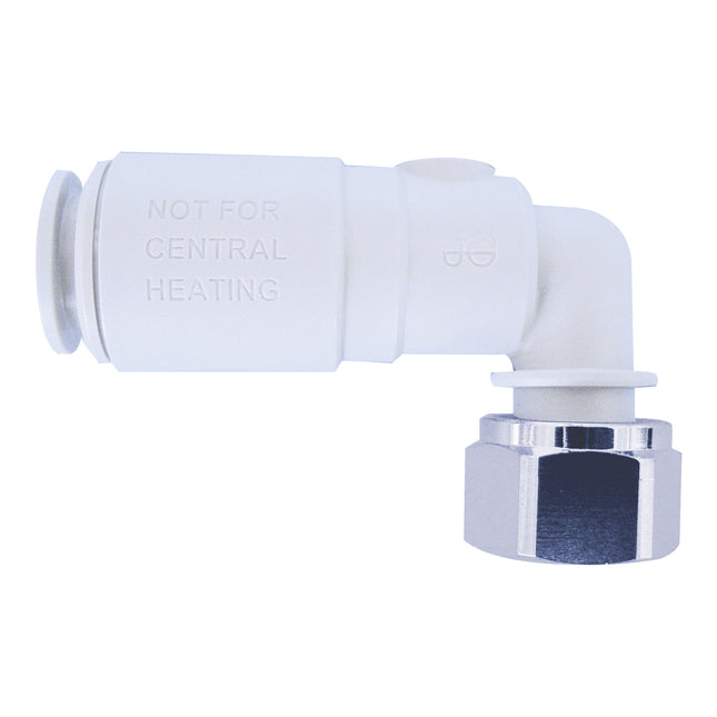 John Guest Speedfit White Plastic Angle Svc Valve 15mm X 1/2"