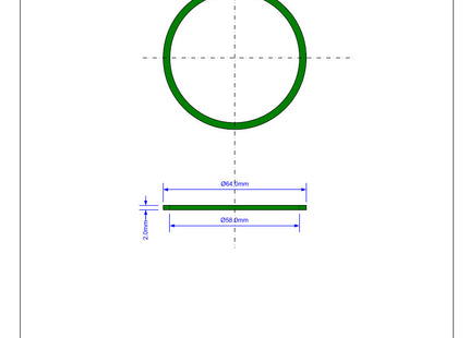 McAlpine Plastic GREEN Friction Washer Green 2''         PWM3