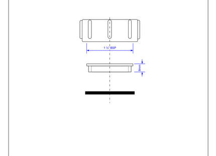 McAlpine T23 1½" Blank Cap with nut for BSP threads