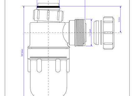 McAlpine C10 75mm Water Seal Bottle Trap with Multifit Outlet 1½"