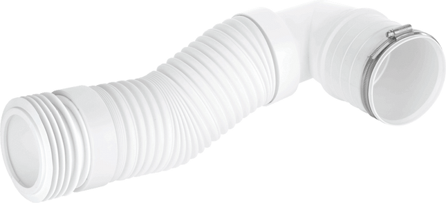 McAlpine WC-CON8F-S-BTW 97-107mm Inlet 90° Flexible WC Connector for Back to Wall WC Pan for Installation in Horizontal Position