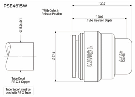 John Guest Speedfit Stop End 15mm (Pack of 4)