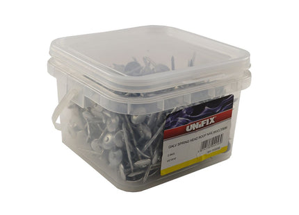 Unifix Galvansied Spring Head Roof Nails 2.5Kg Tub - 65mm x 335 (Box of 2)