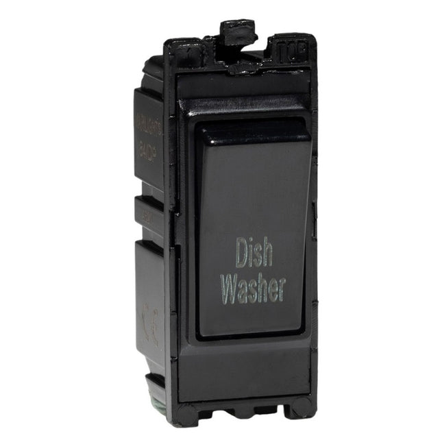 Varilight 20A 1-Way Double Pole Switch 'Dishwasher' White